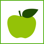 eco green apple, icon